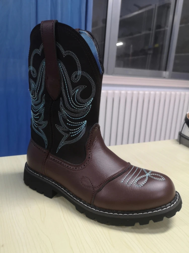 Mens denim boots womens Pu leather boots lightweight and comfortable Western style boots Zapatos De Hombre size 35-42 241223