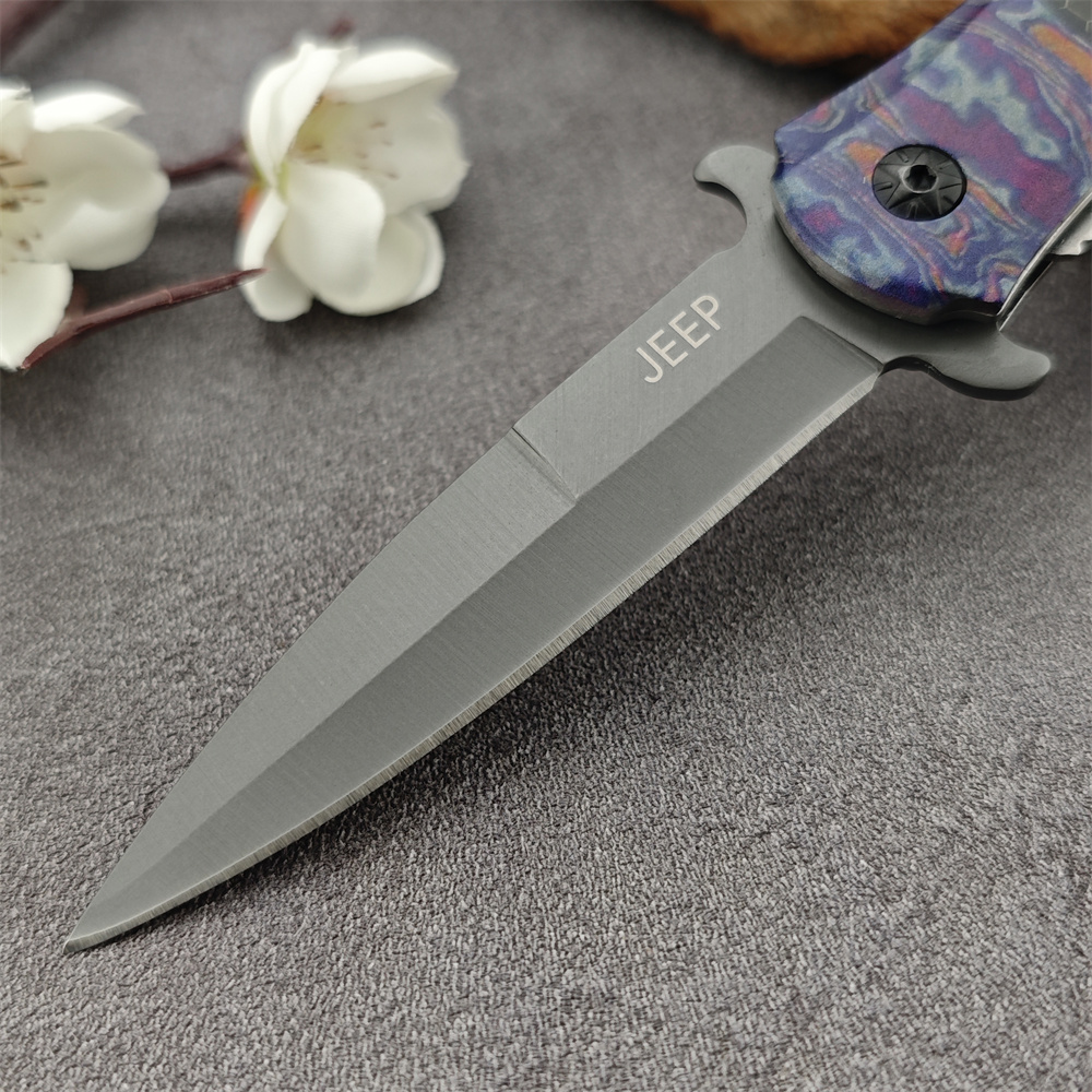 High Quality Purple Jeep DA145 Pocket Multi-function Folding Field Tactical Self Defense Survival Knife EDC Tool Men's Gift 15535 3300 535 533 94