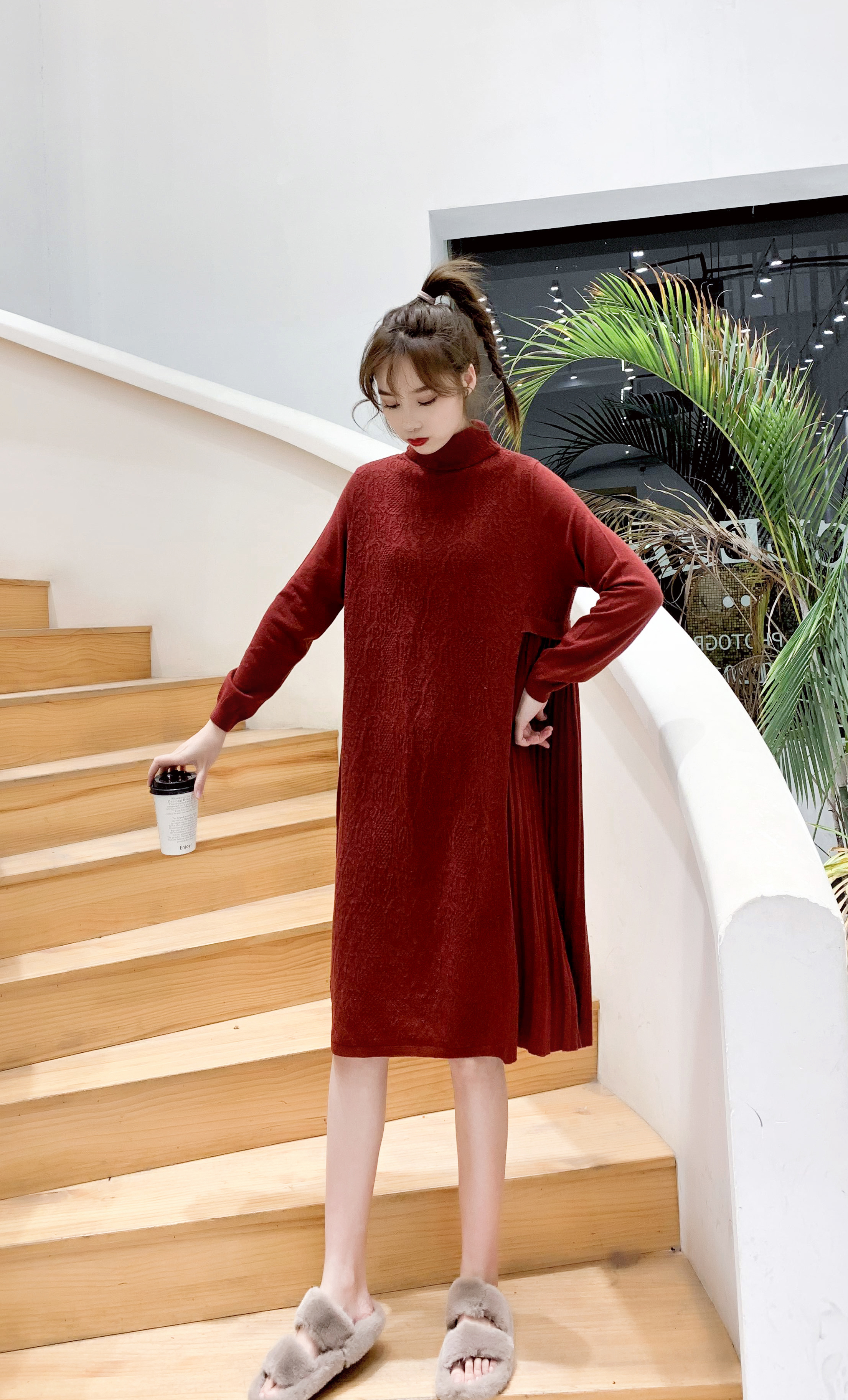 Women's Slim Fit Wool Sweater - Stylish Autumn & Winter Interior Top with High-End Feel