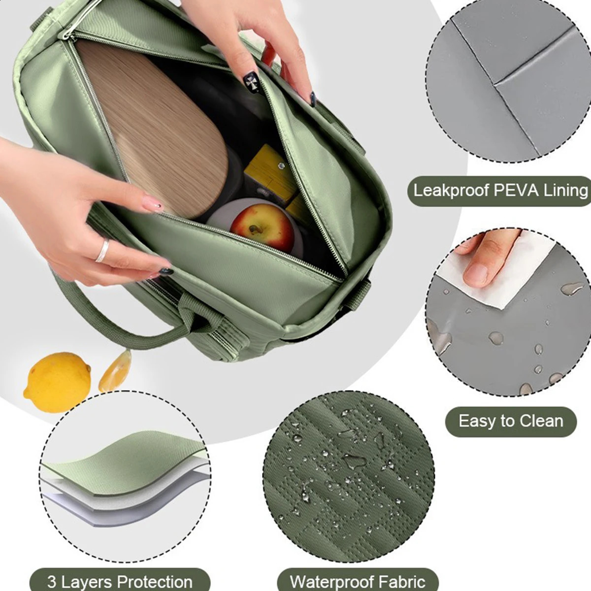YANZAI Soft Cooler Bag Insulated Collapsible Lunch Cooler Bag For Work Camping Beach Travel Portable Soft Sided Leakproof Wate 250221