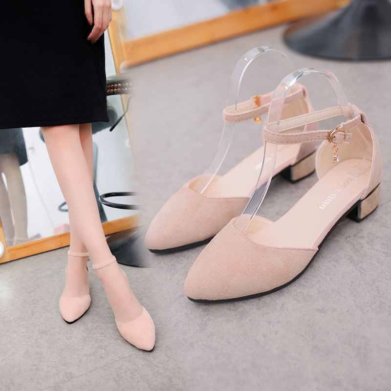 Summer Ddmywed Spring Shallow Mouth Hollow Singles Shoes Headband One Line Buckle With Pointed Point Thick Heel Women S Sandals Chinese Brand F Ddmysa