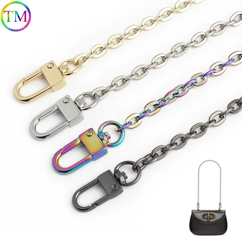 2-20pcs 60/100/120cm 6MM wide metal bag chain with iron chain womens bag cross body shoulder handle packaging chain accessories 241223