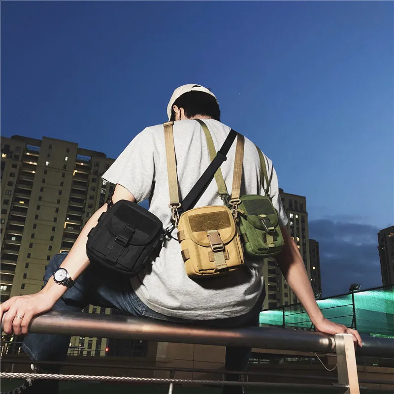 Fashion Men Messenger Bag Canvas Cell phone Shoulder Small Crossbody Pack Travel Waist Casual Chest Pouch Backpak 241213