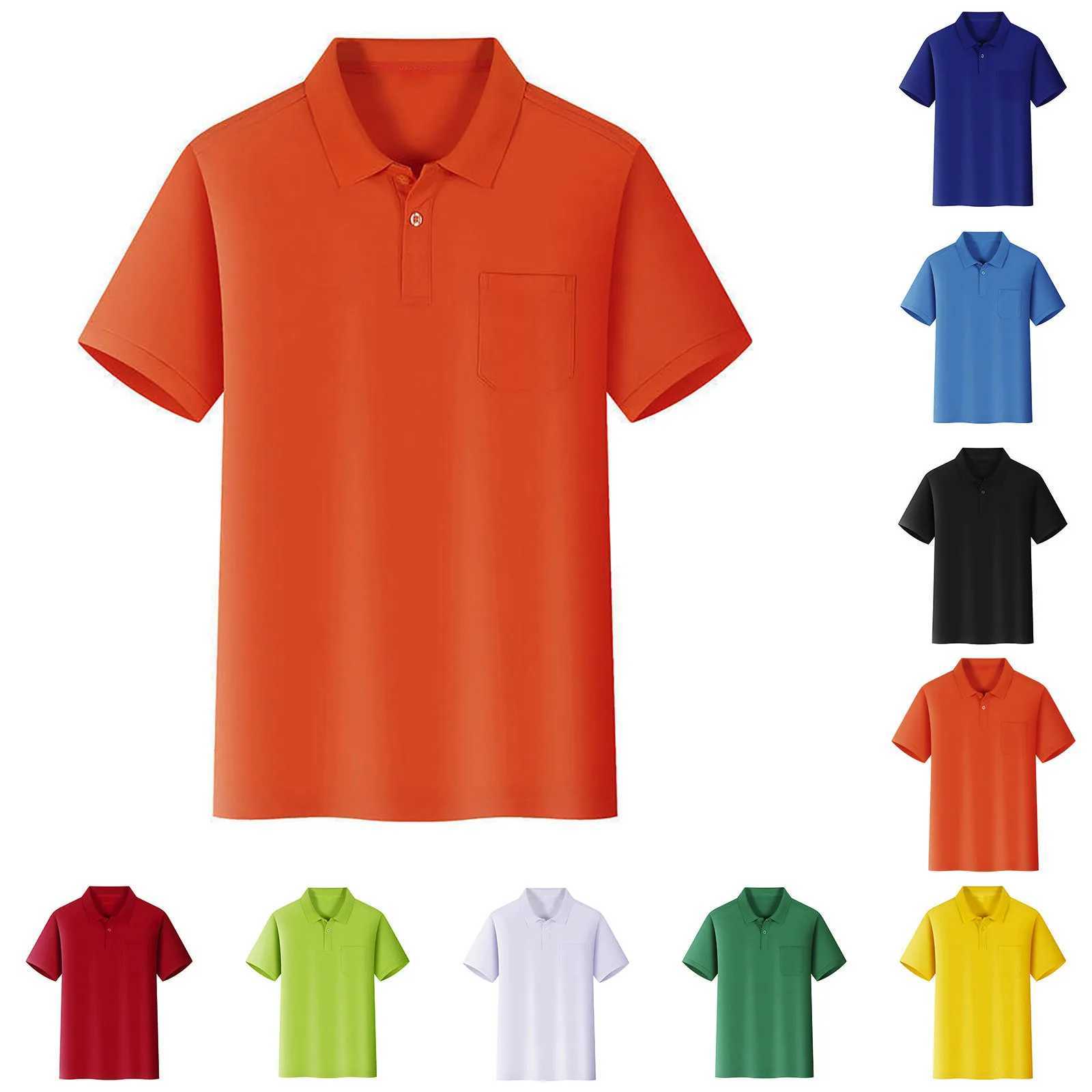 Childrens boys and girls summer solid color short sleeved polo shirt casual ribbed breathable and moisturizing high Qu top loose fit W241223