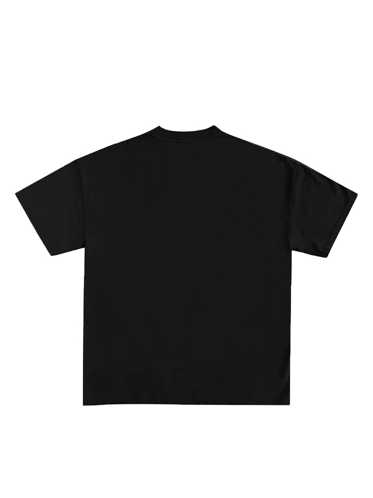Summer Street Trend Harajuku Hip-Hop Short Sleeve Graphic T ShirtsAmerican Gothic Dark Y2K English Graffiti Print T-shirt Men's