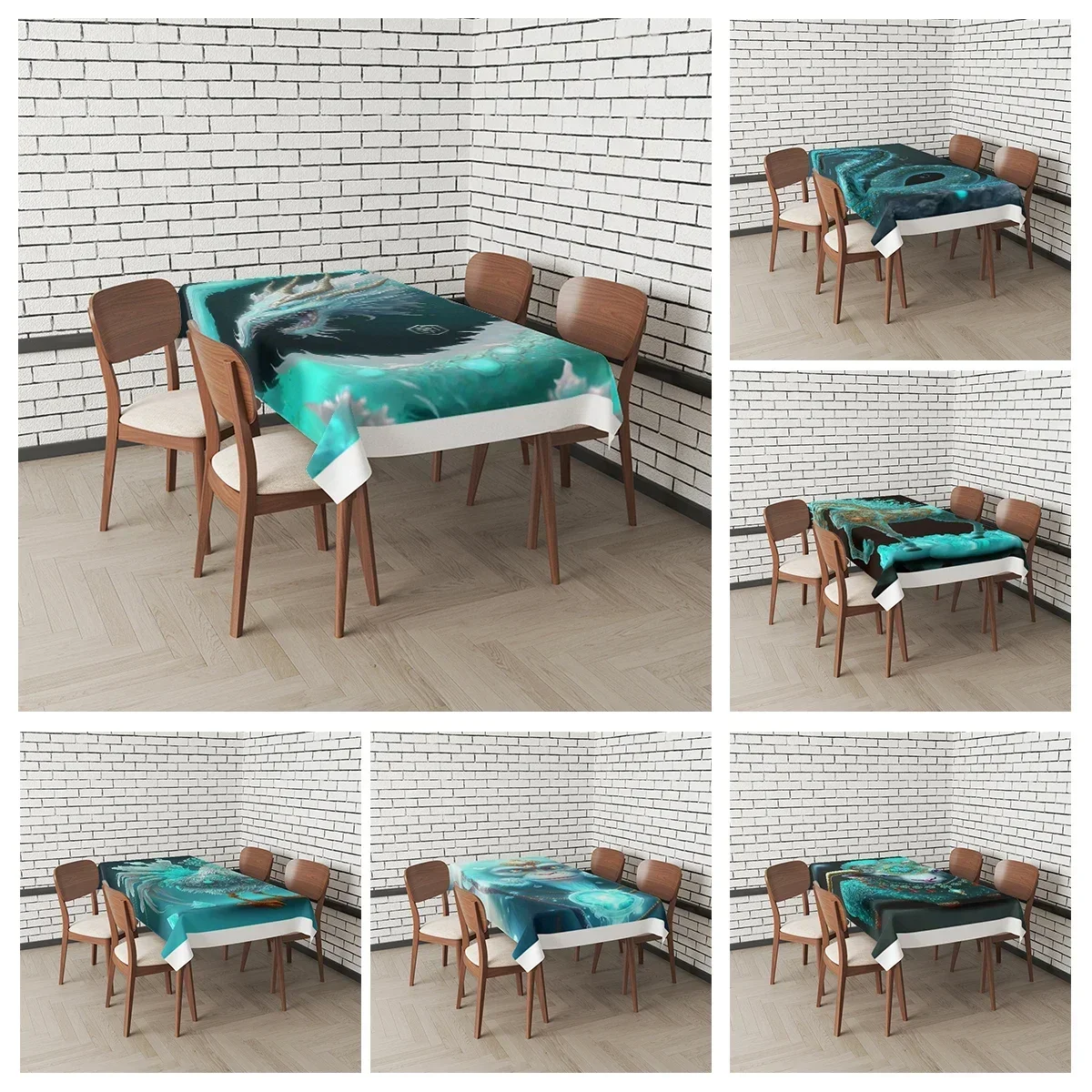 Home tablecloths for dining tables Anime decoration and rectangular table accessories waterproof cloth Anti-stain SFB3