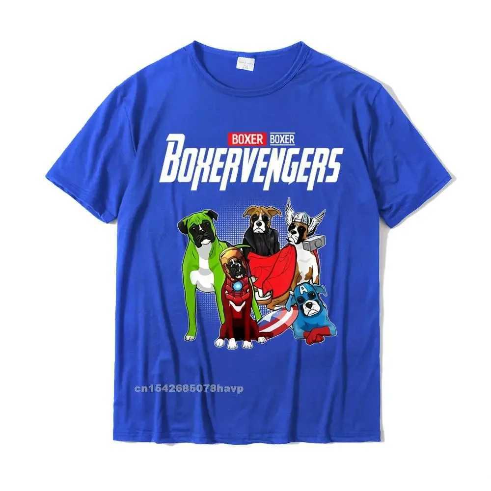 Boxervengers T-shirt Fun Dog Boxer Shirt Gift T-shirt Cotton Mens Top Simple Style T-shirt Coupon Personalization W241223