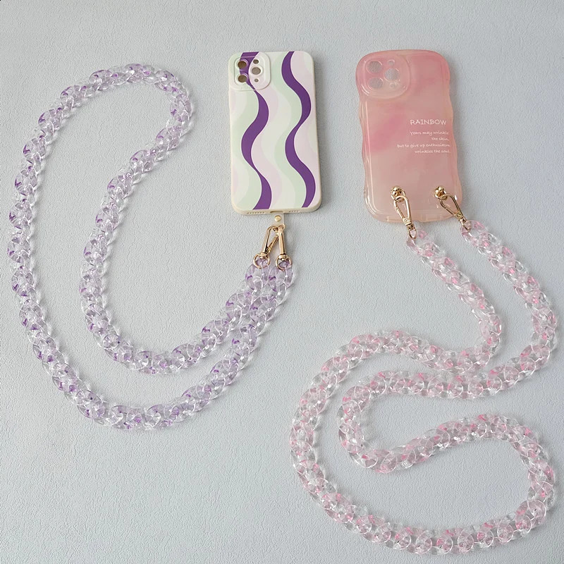Fashion Womens Handbag Accessories Chain Detachable Spring Candy Transparent Bag with Cross Shoulder Chain Bracelet 241223