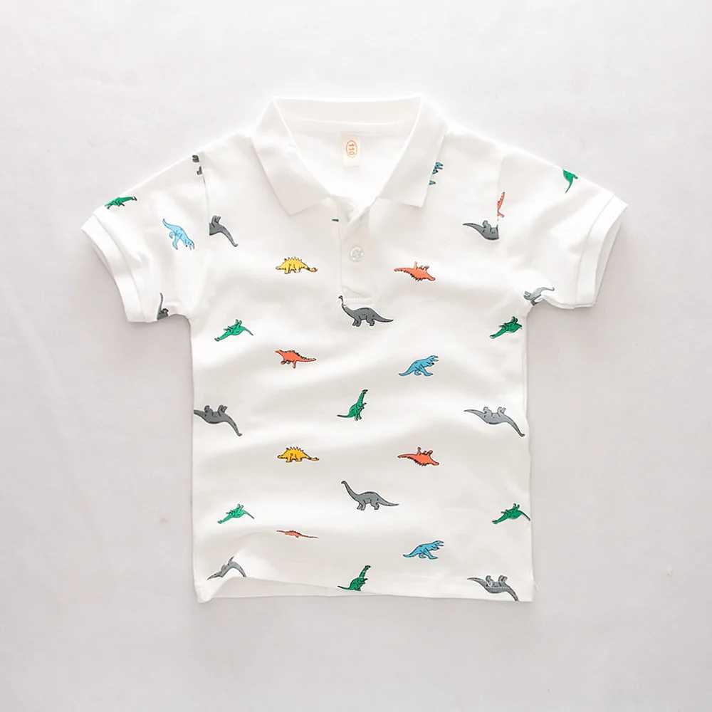 3-9Y Childrens Polo Shirt Summer Boys and Girls Top T-shirt Short Sleeve Breathable Cotton Soft Collar Childrens Clothing H25 W241223