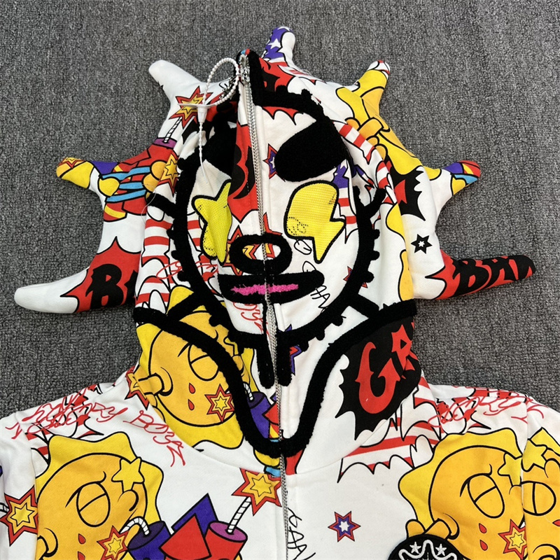 Glo Gang Zip Full Screen Printed Zipper 1:1L Hoodie