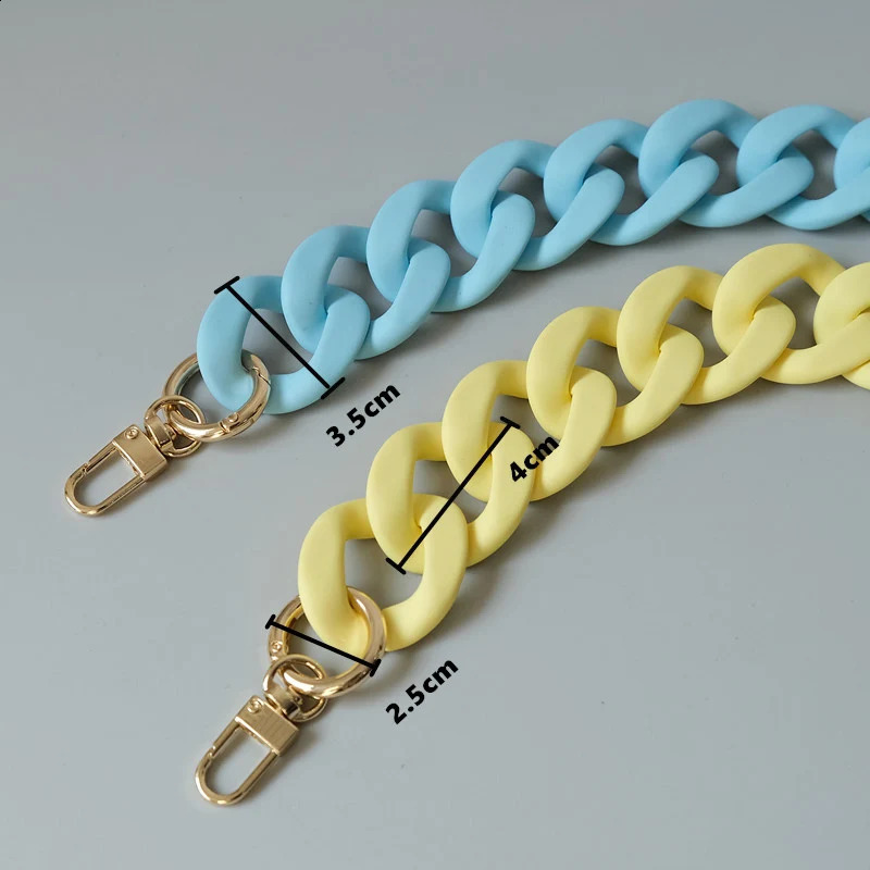 Fashion Womens Handbag Accessories Chain Matte Candy Purple Resin Chain Matte Belt Womens Clutch Shoulder Bag Chain 241223