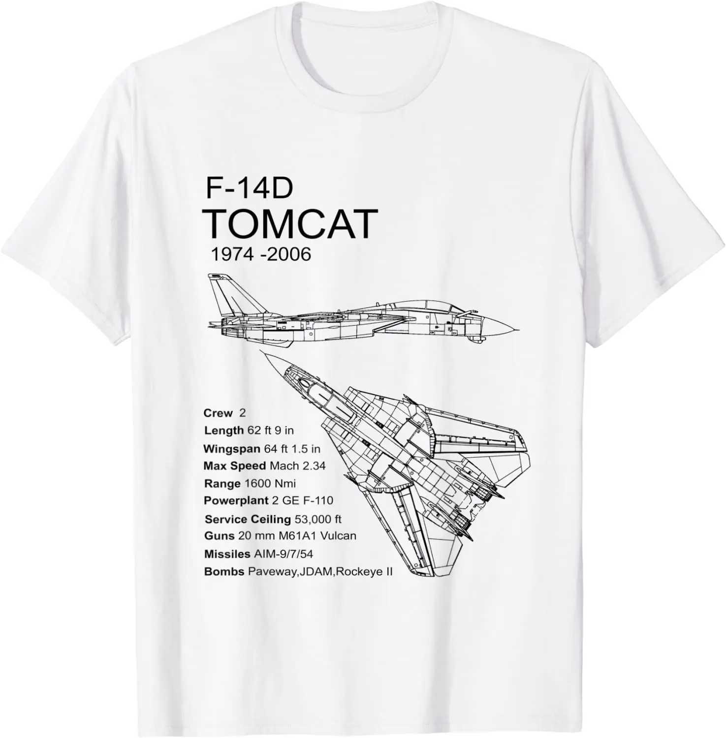 F-4 Tomcat F4 aircraft blueprint mens T-shirt short sleeved casual 00% cotton O-neck summer shirt W241223
