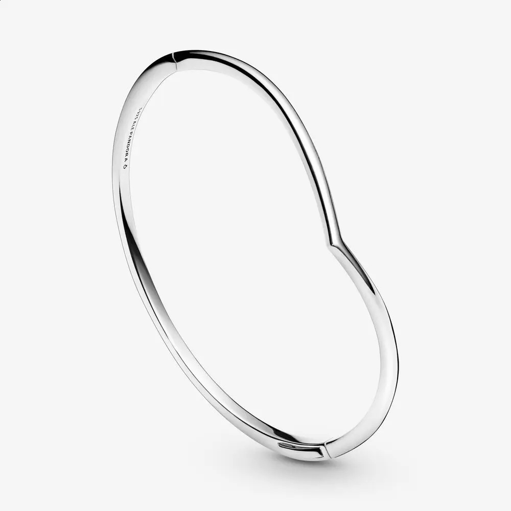 As A Present 925 Sterling Silver Bracelets Polished bone Bangle Women Fashion Jewelry241224