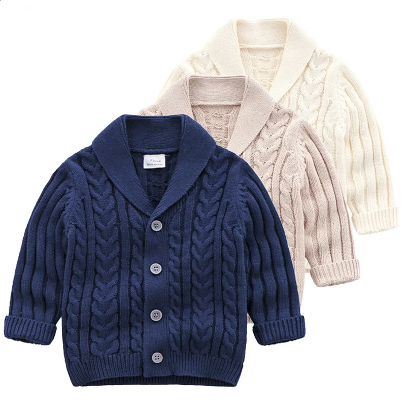 Kids Jacket Handsome Baby Boys Knitting Sweaters Children Clothing Girls Cardigan Baby Spring Autumn Outfit Coat Costumes 241223