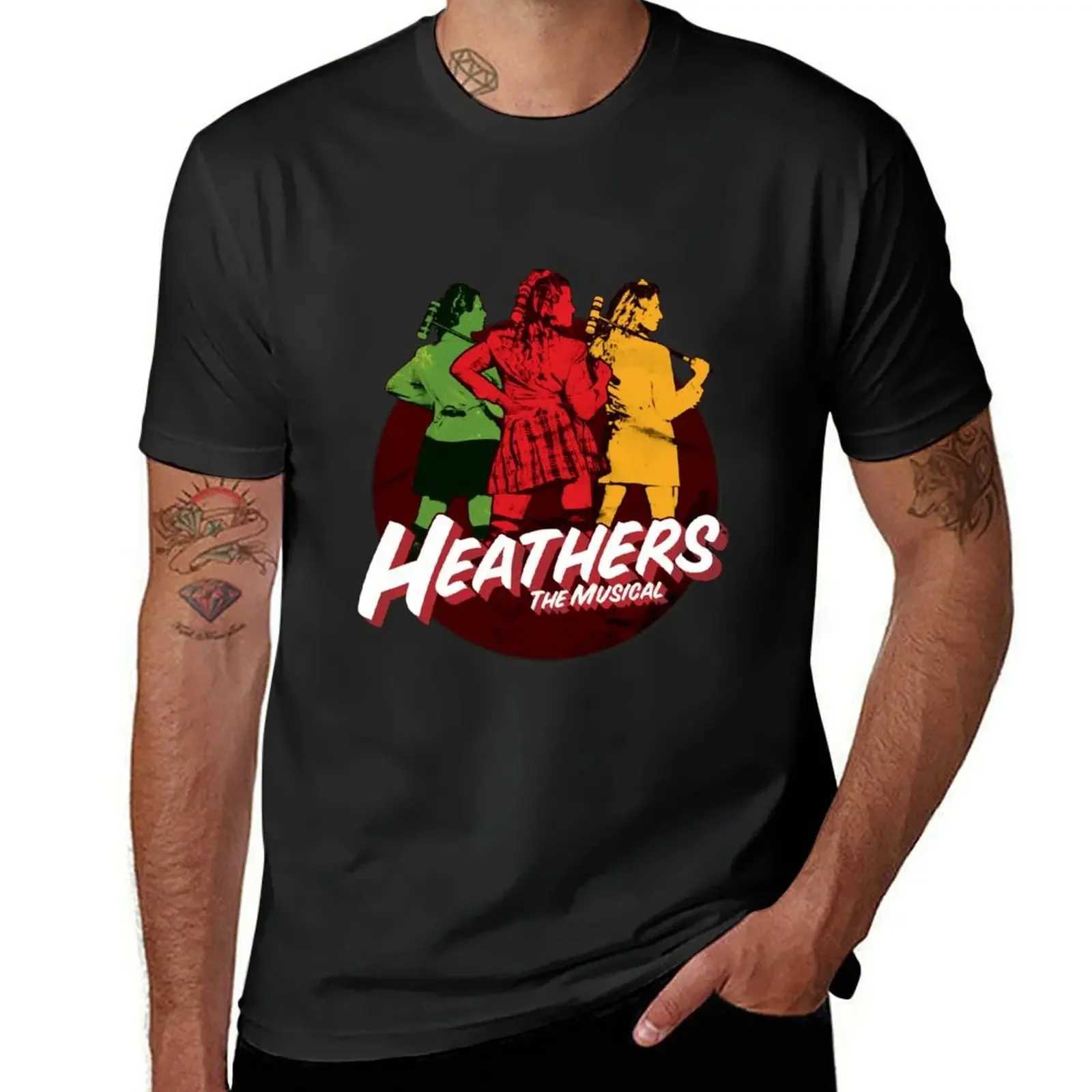 Heather Music retro T-shirt graphic T-shirt summer clothing heavy-duty fast drying pure white mens T-shirt W241223