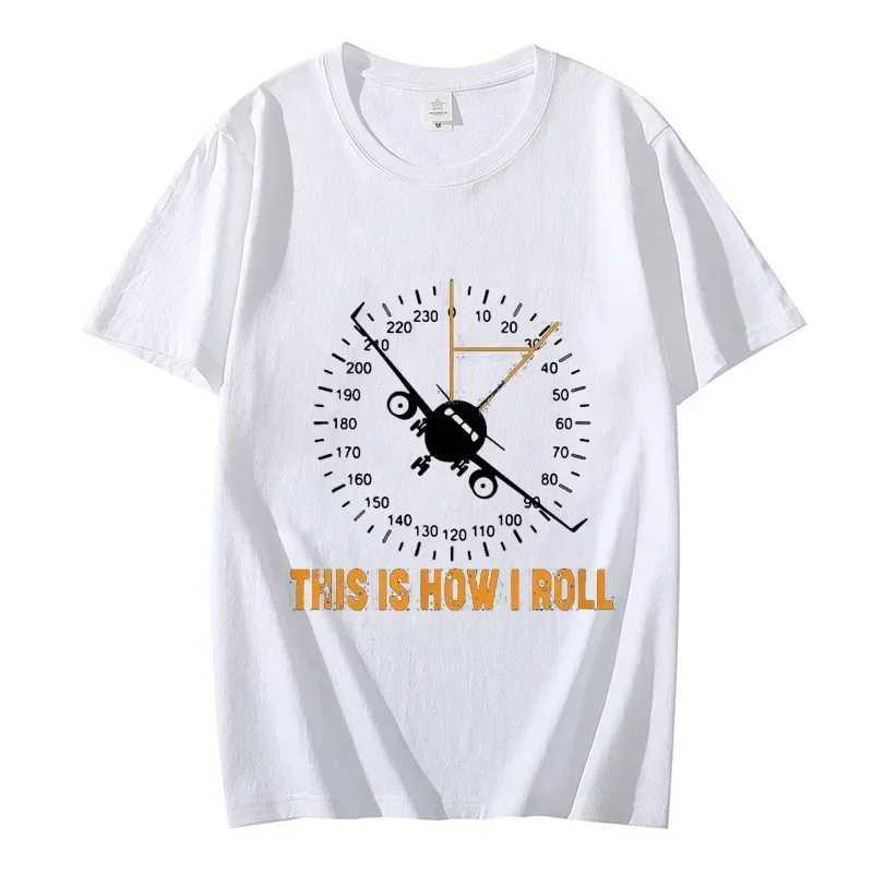 This is how I roll airplane pilot T-shirts short sleeved mens tops and customize T-shirts W241223