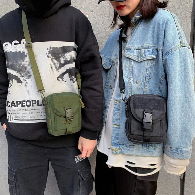 Fashion Men Messenger Bag Canvas Cell phone Shoulder Small Crossbody Pack Travel Waist Casual Chest Pouch Backpak 241213