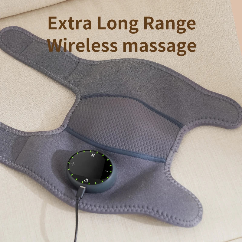 Heated Knee Massager warm Compress Joint Protection Neck Shoulder Knee Vibration Black Support Strap Health Care 241224