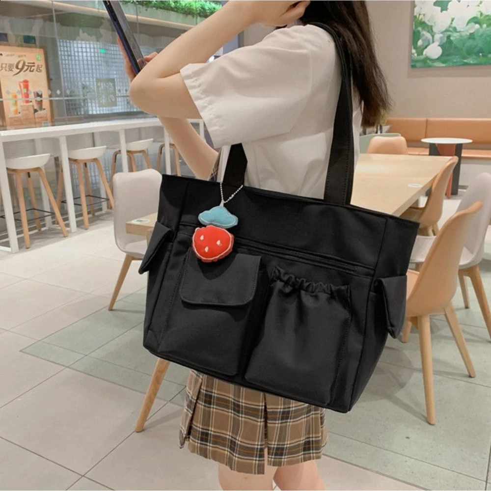 Bag Women Messenger Preppy Student Book Nylon Shoulder Handbag 241213