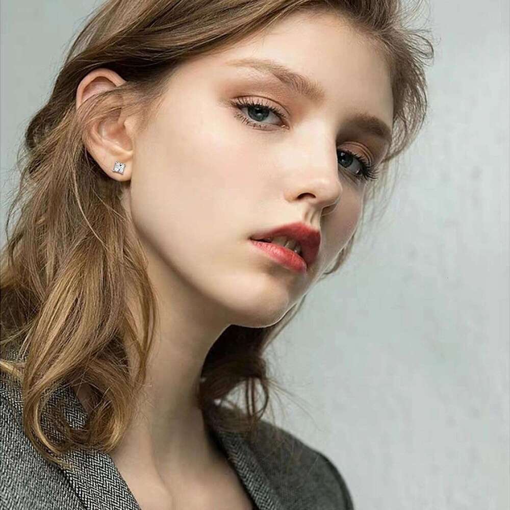 6 Pairs Stainless Steel Stud Clip on Non Piercing Unisex CZ Magnetic Dia Earrings for Women Men