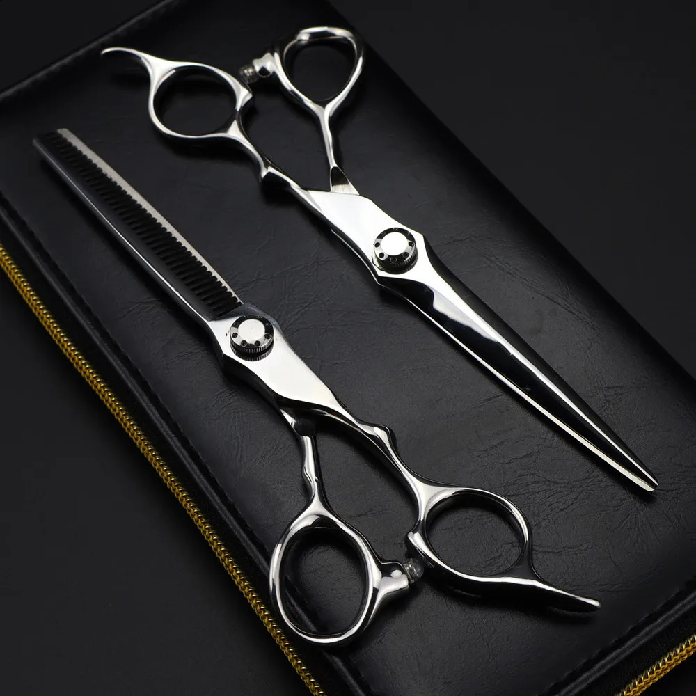 Professional Japan 440c 6.5 Upscale scissor Silver hair scissors cutting barber haircut thinning shears hairdresser scissors 241224