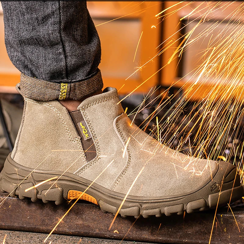 Mens electric welding safety shoes insulation protection sports shoes anti slip work shoes outdoor anti slip hiking shoes 241223