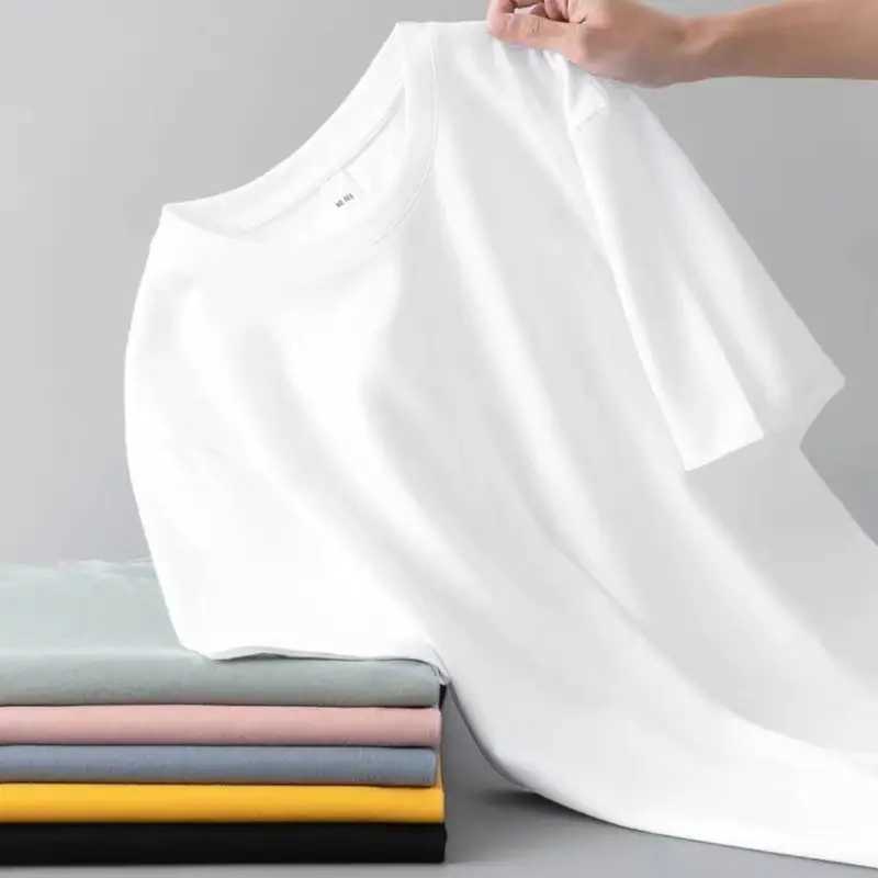 Summer clothing mens T-shirt mens T-shirt pure cotton short sleeved T-shirt womens top mens oversized 4XL 5XL 2024 new item W241223