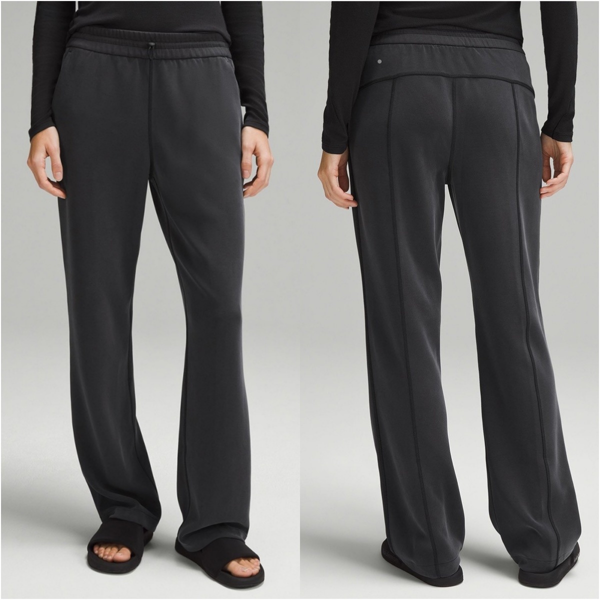 LM610 Women's Soft High Waist Pants Softstrain Women's Sports Yoga Pants Elastic Casual Outdoor Pants Fashion Trend Straight Tube