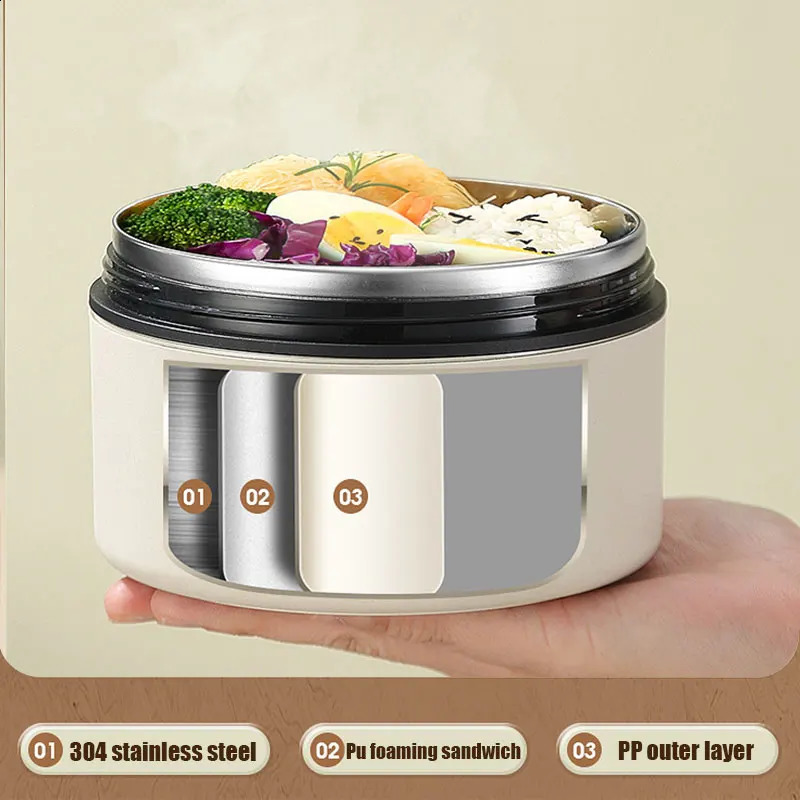 420ml/620ml Insulated Food Container for Kids Portable Keep Warm Bento Lunch Box Stainless Steel Wide Mouth Lunch Soup Thermos 241223