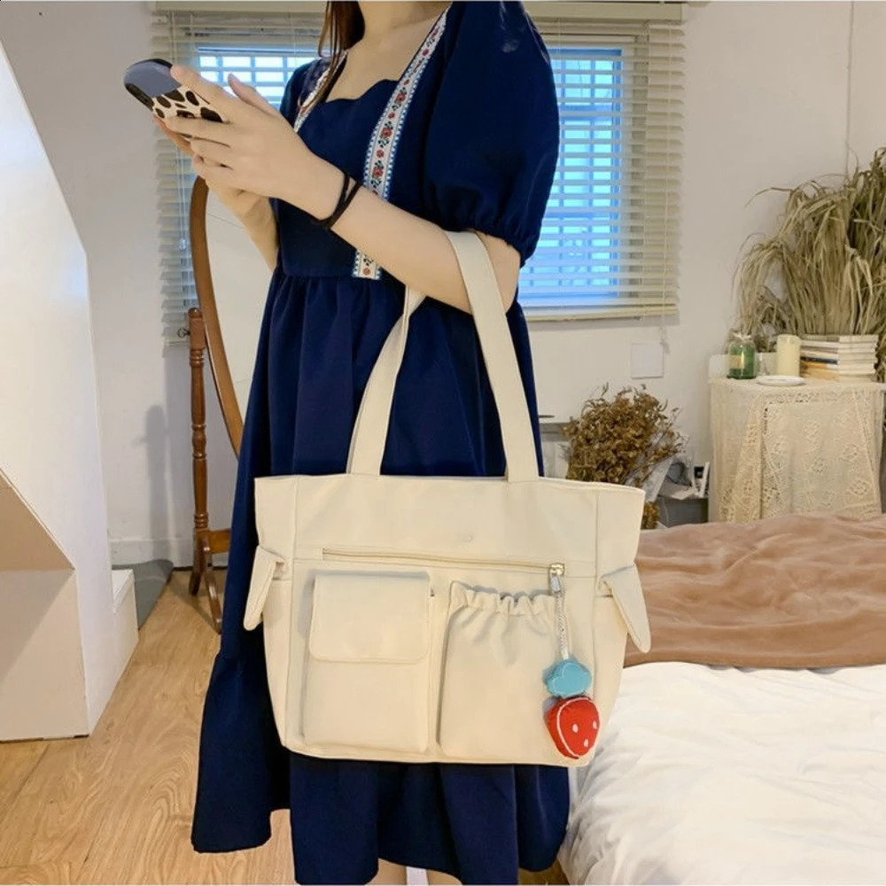 Bag Women Messenger Preppy Student Book Nylon Shoulder Handbag 241213