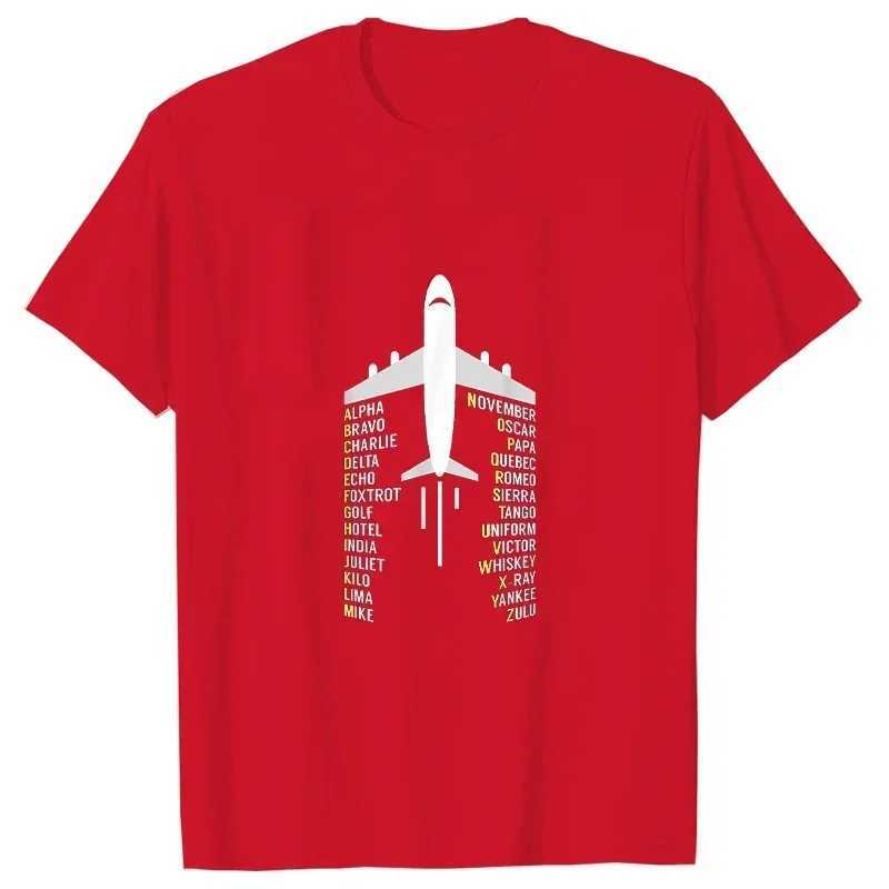 Phone Alphabet Aviation Pilot Airplane Mens Shirt Fun Summer Mens T-shirt Pilot Neutral T-shirt Extra Large T-shirt W241223