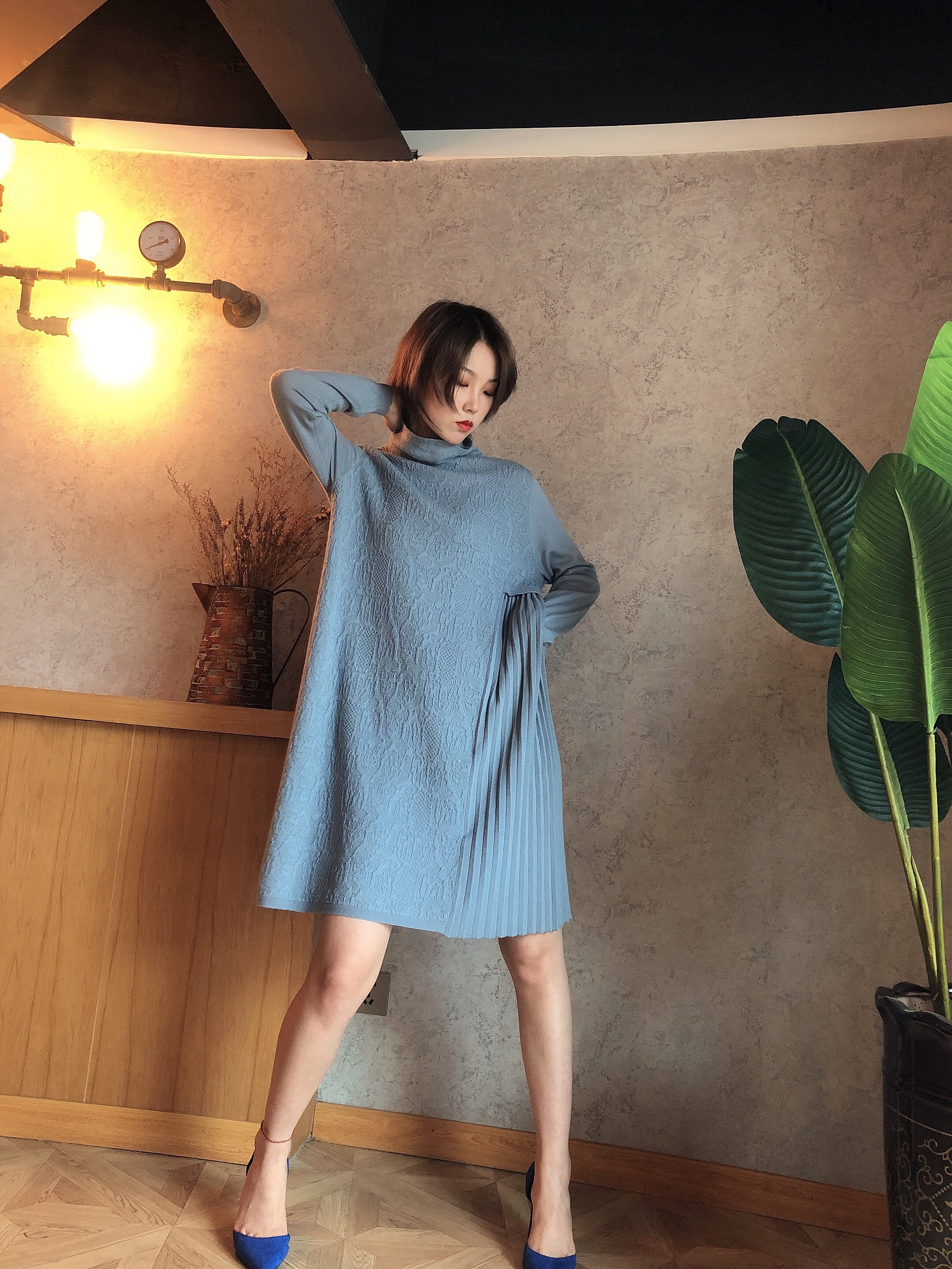 Women's Slim Fit Wool Sweater - Stylish Autumn & Winter Interior Top with High-End Feel