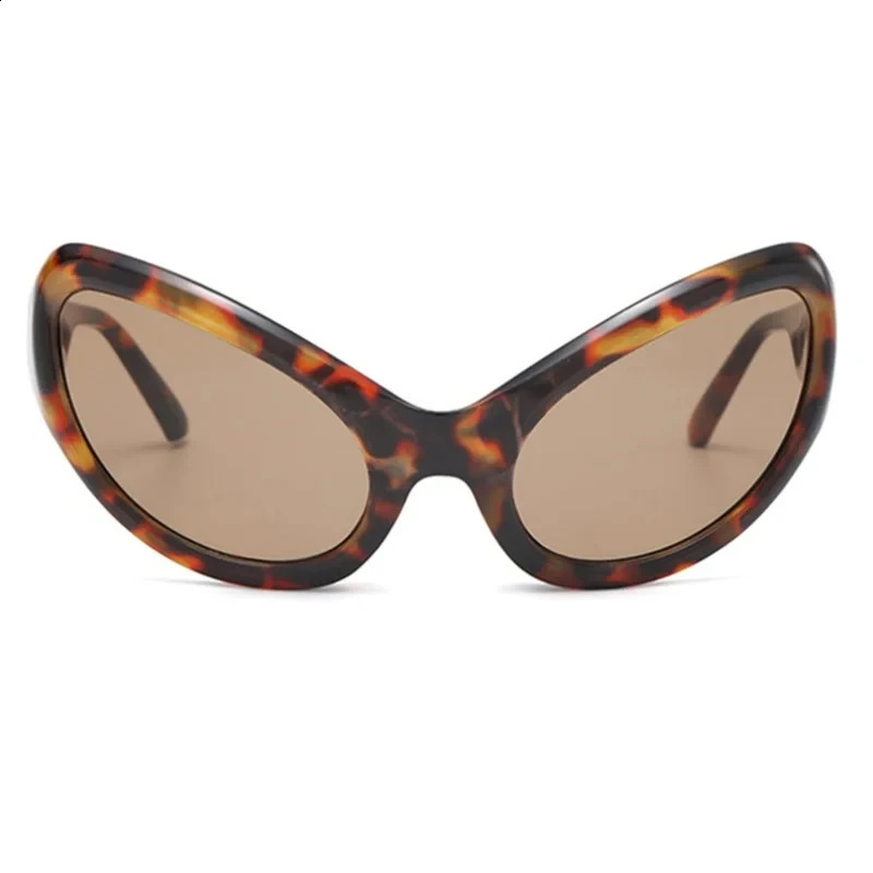 Cat Eye Sun Glasses Women Vintage Steampunk Shades Silver Alien Style Cyber Y2K Sunglasses Men Fashion Punk 241224
