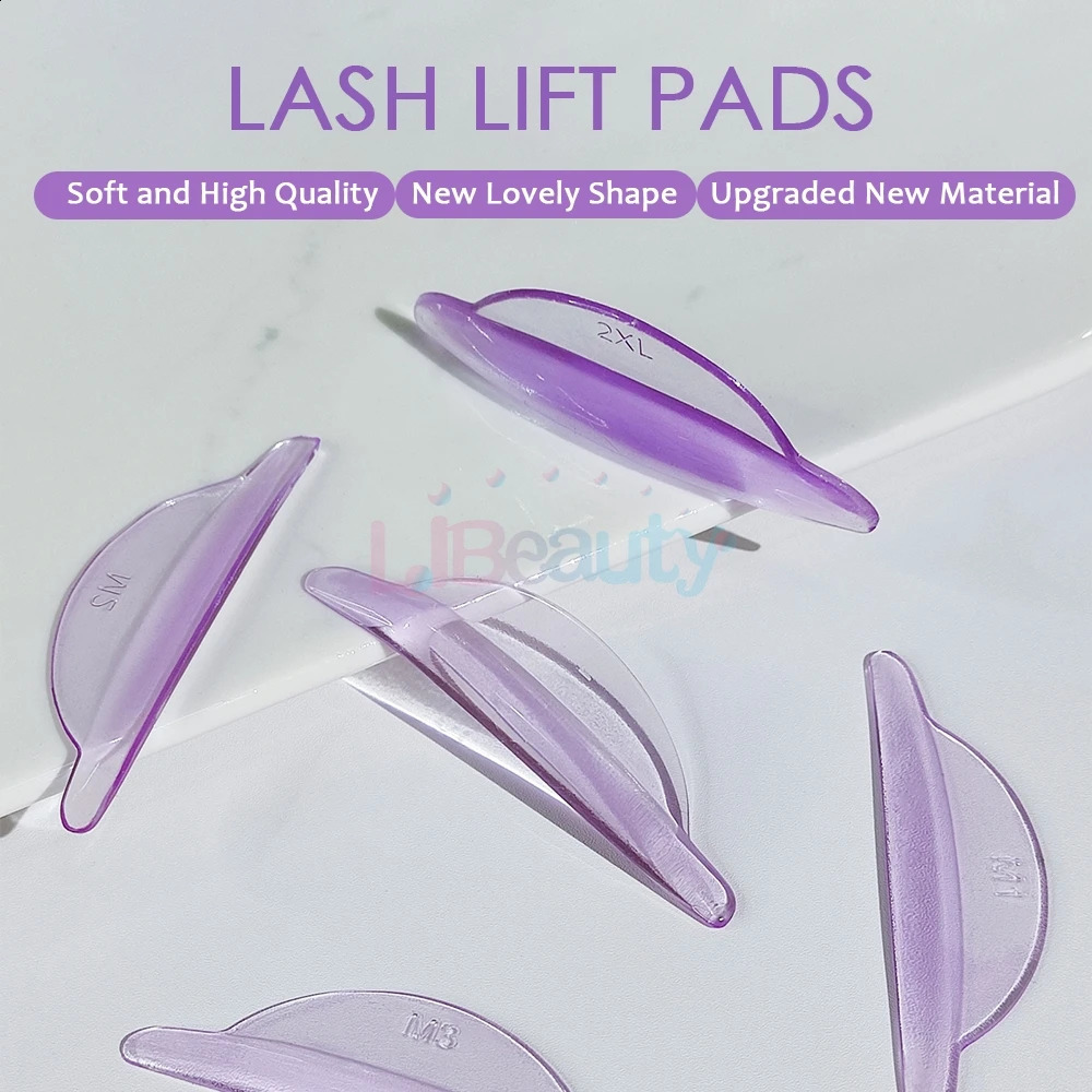 8 Pairs Glue Free Silicone Eyelash Pads Sticky Lashes Rods Shield Eyelash Curler Lash Curler ing Makeup Tools 241223