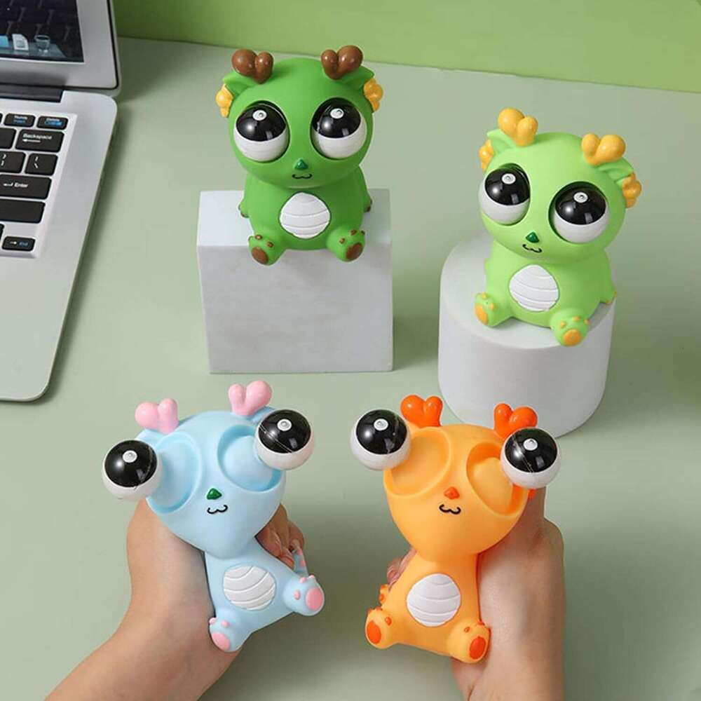 Popping Out Eyes Dragon Sensory Fidget Toys Stress Relienti-Anxiety for Kids Adult Children Autistic Squeeze Toy