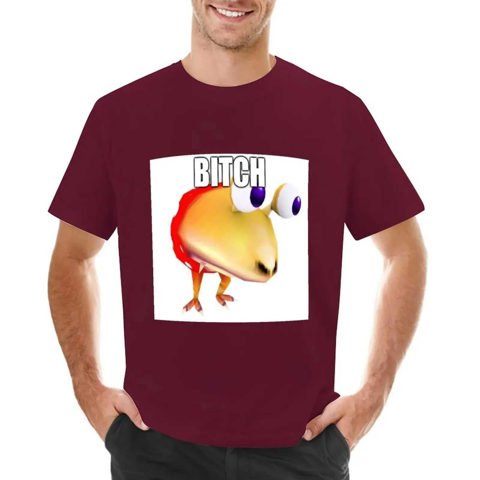 Plain t-shirt oversized t-shirt anime sweater mens B * TCH Pikmin 2 player battle meme t-shirt mens clothing W241223