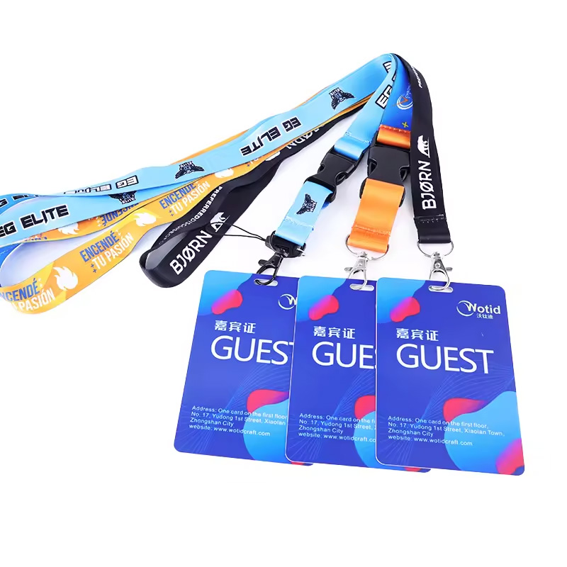Customization LOGO ID Lanyard Neck Hanging Lanyards for Keys ID Card School ,Polyester Lanyard lanyards,Custom Breakaway Sublimation Keychain Lanyards