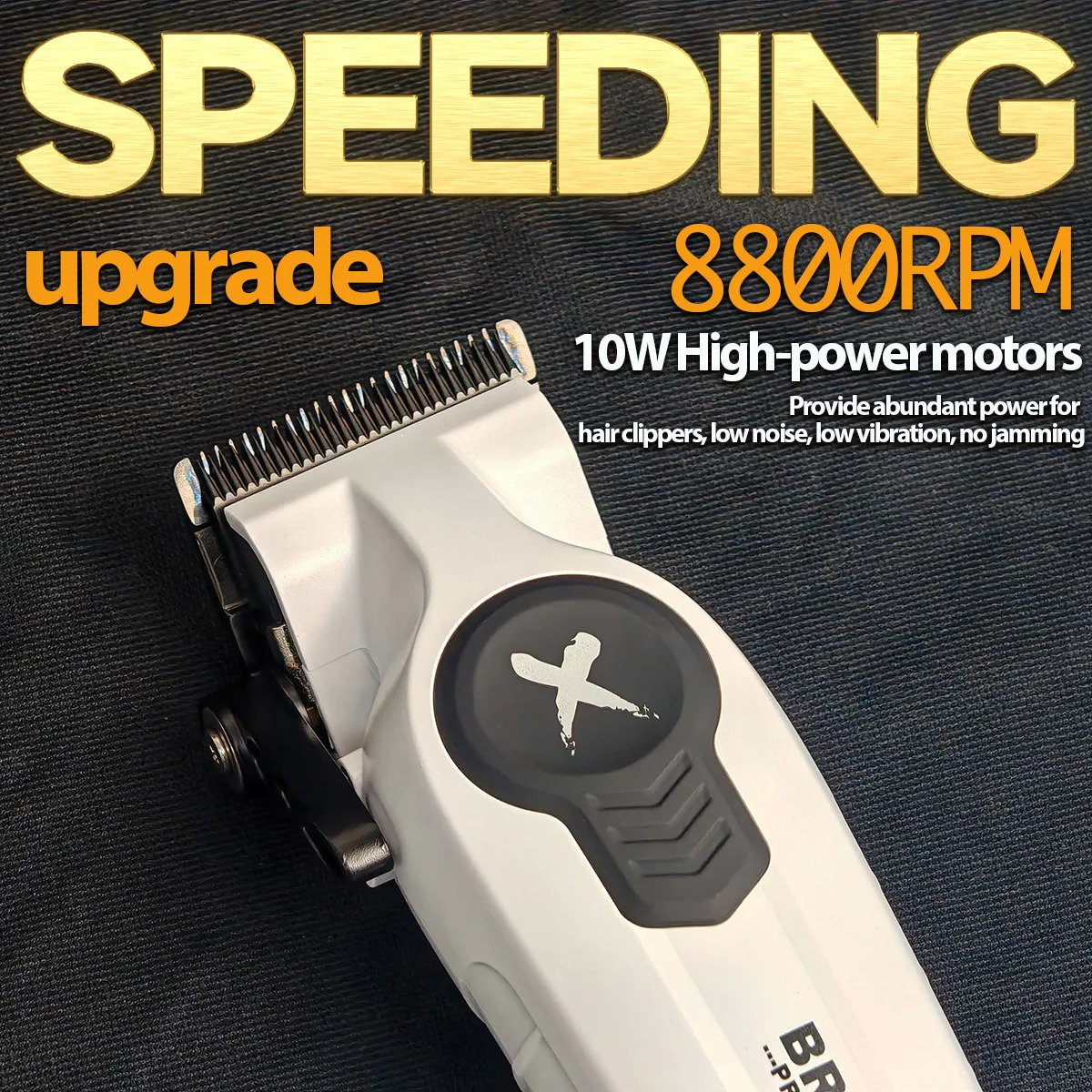 BRDCLIP X Series White FA1C 8800RPM Professional Electric Hair Clipper Hair Trimmer For man Gradient DLC Blade Barber Shop 241224
