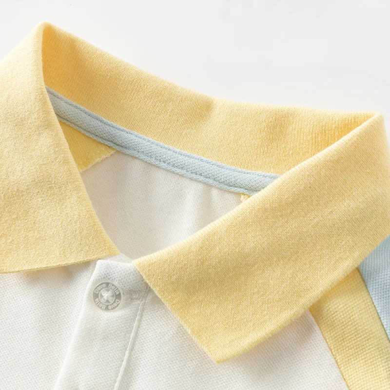 Dave Bella Spring/Autumn Boys Polo Shirt Long Sleeve Casual Cotton T-shirt Childrens Sky Blue Outdoor Polo Shirt Top DB1250265 W241223