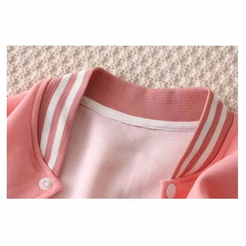 Boys Baseball Jacket Baby Letter Round Collar Coat Spring Autumn Girls Fashion Casual Sports Outerwear 12M-12 Years Old 241223