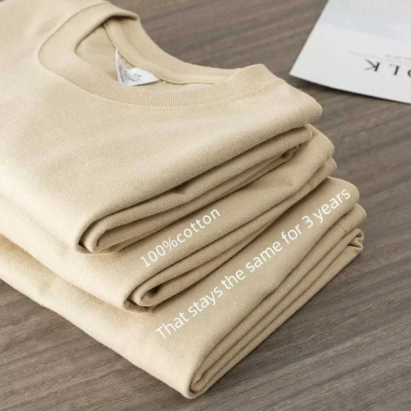 Mens summer short sleeved T-shirt 100% pure cotton flat top casual mens clothing W241223
