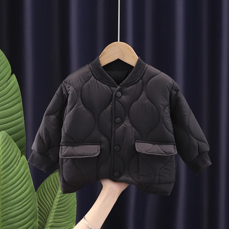 Baby Boys Jacket Winter Childrens Clothing 0-4 Year Old Cotton Quilted Jacket Thick Cotton Inner Liner Thicken Kids Boy Coat 241223
