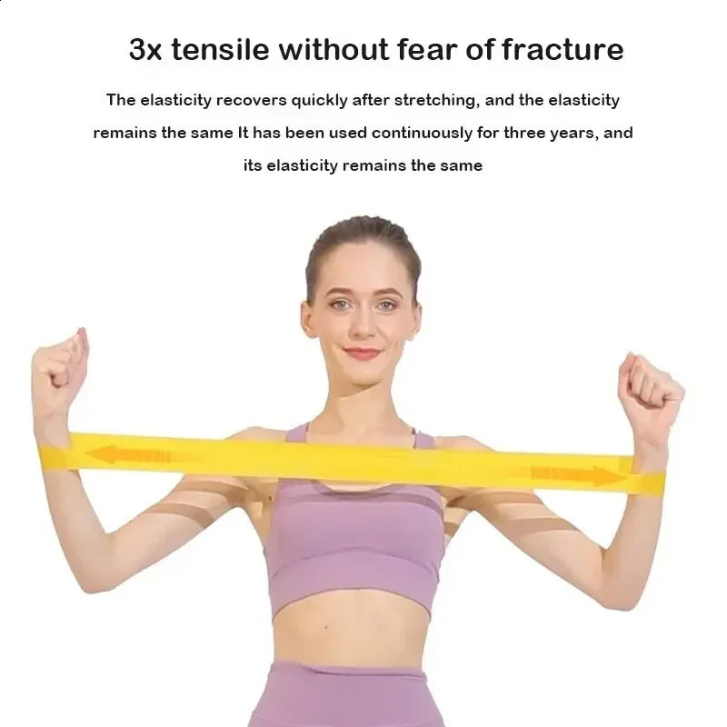 1PC Yoga Tension Belt Fitness Elastic Resistance Squat Ring Stretching Exercise Home Gym Strap 241216