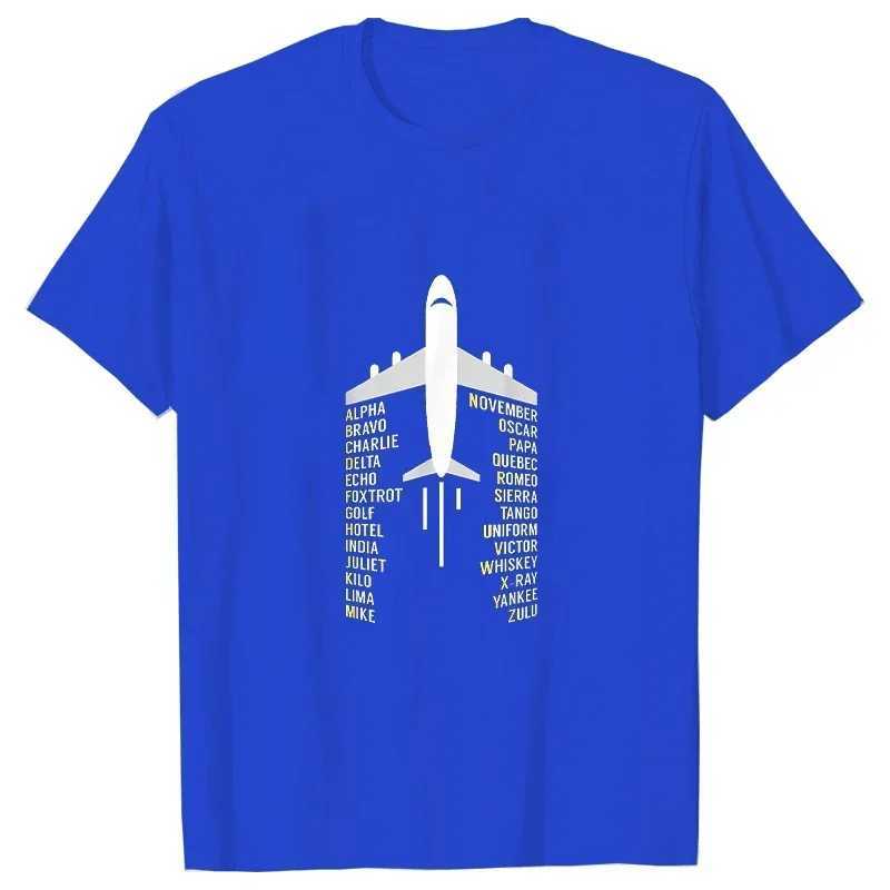 Phone Alphabet Aviation Pilot Airplane Mens Shirt Fun Summer Mens T-shirt Pilot Neutral T-shirt Extra Large T-shirt W241223