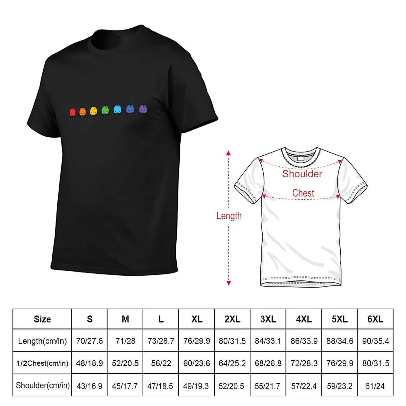 New Rainbow Junimo Stardew Valley T-shirt Black T-shirt Aesthetic Clothing Regular T-shirt Short sleeved T-shirt Mens W241223