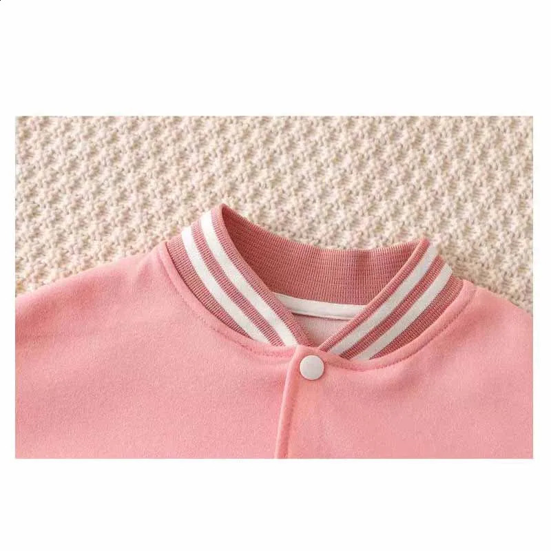 Boys Baseball Jacket Baby Letter Round Collar Coat Spring Autumn Girls Fashion Casual Sports Outerwear 12M-12 Years Old 241223