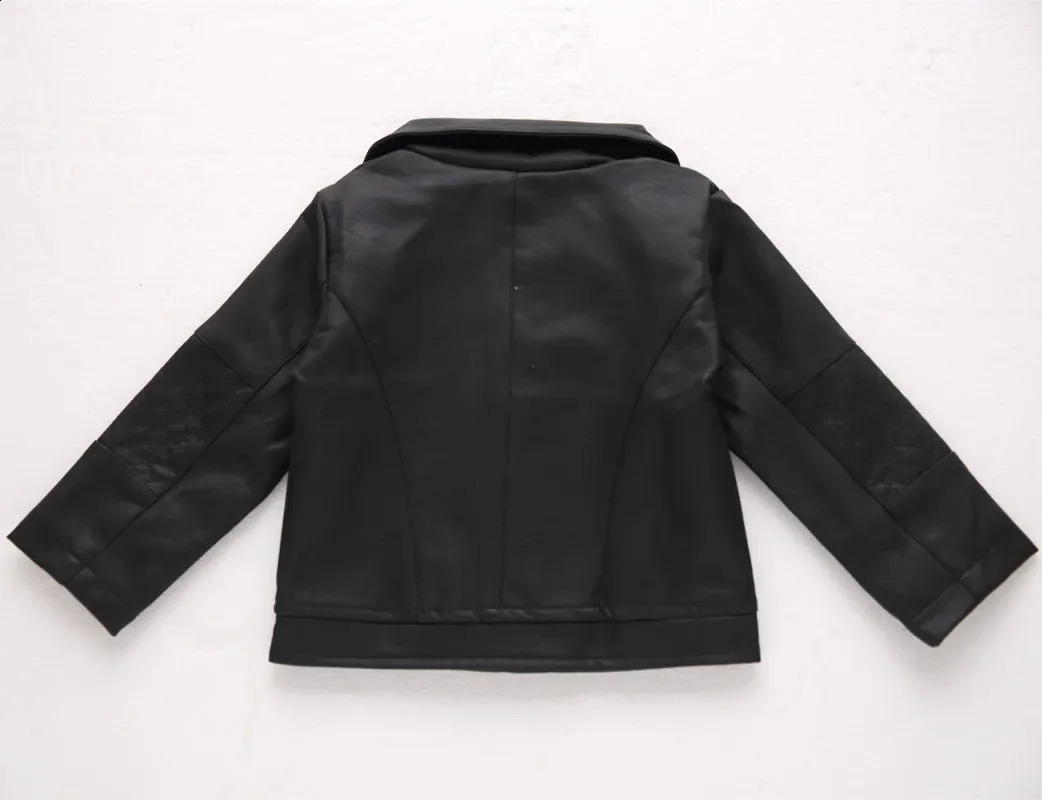 Fashion Baby Boys Leather Jackets PU Coat for Baby Outerwear Infant Jacket Toddler Baby Boy Clothes 241223