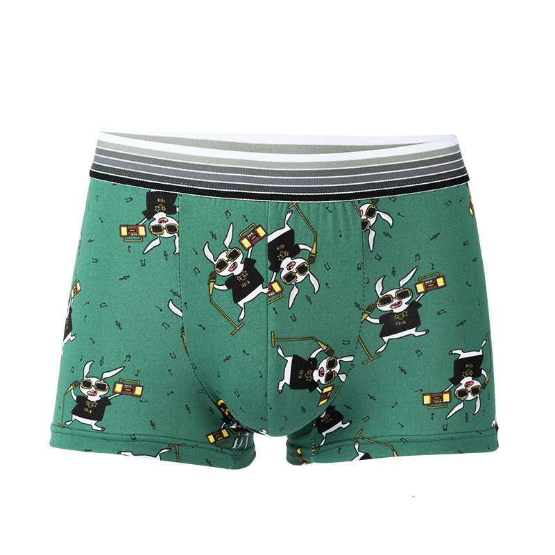 Man Women Modal Cute Lovely Cat Cartoon Underwear Fashion Personality Middle Waist Elasticity Breathable Panties Boxers
