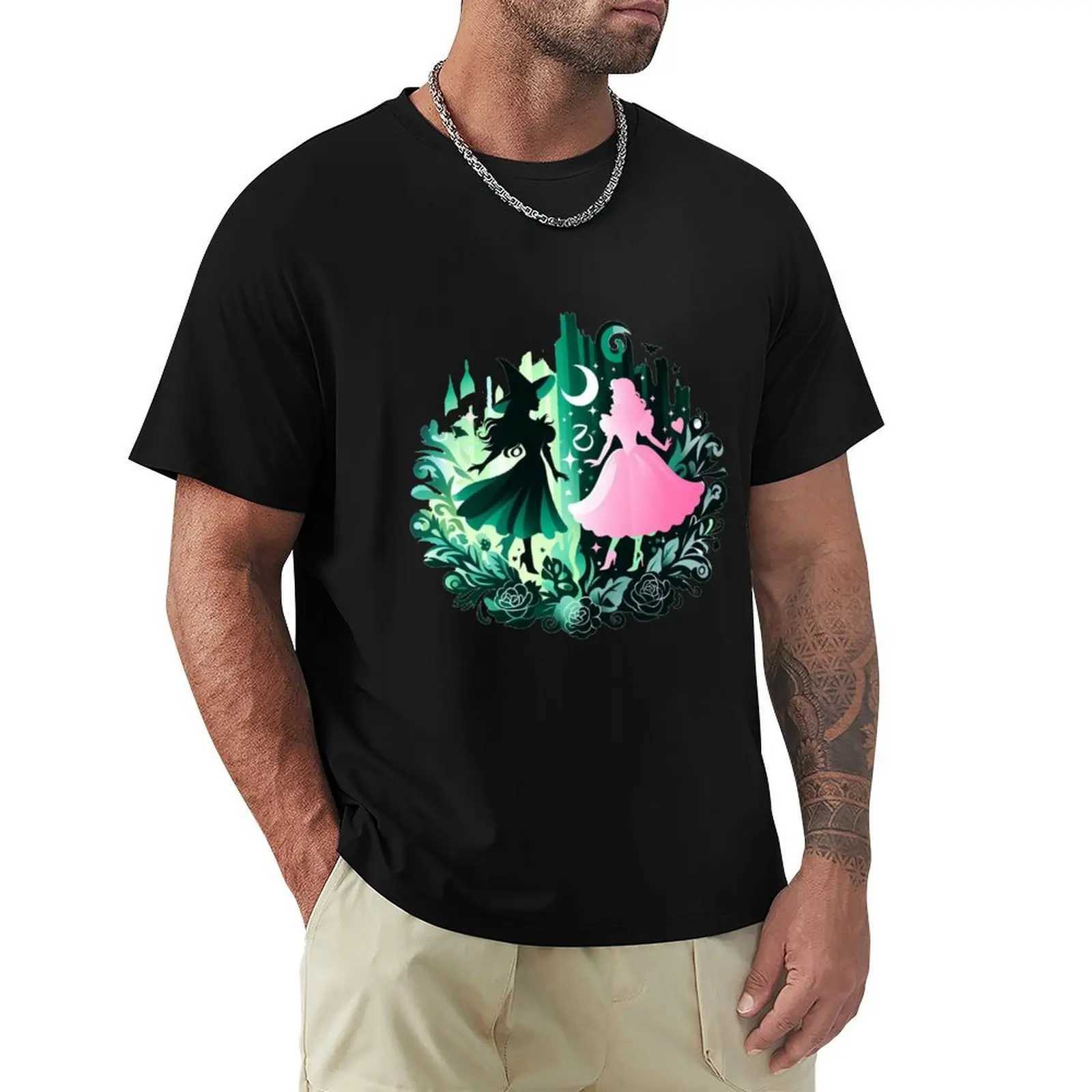 Elphaba Linda Wicked Music T-shirt Heavyweight Fast Drying Mens Solid Color T-shirt W241223
