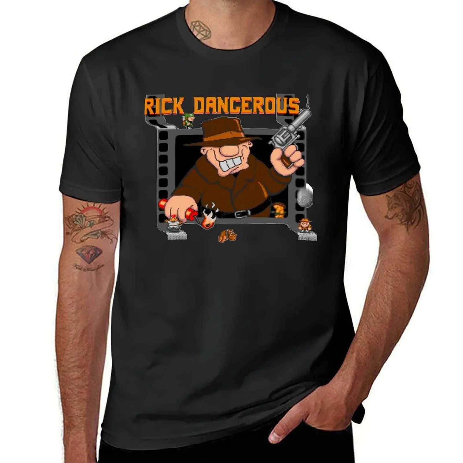 Rick Dangerous Essential T-shirt Graphics Mens White Shirt W241223